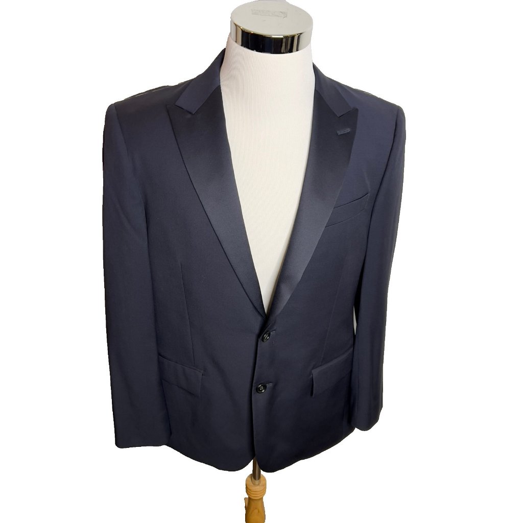 J.Crew $698 Ludlow Slim-Fit Tuxedo Jacket In Italian Wool Navy 42s 50678
